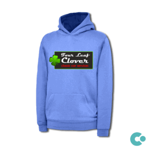 Four Leaf Clover Childrens Embroidered Hoodie